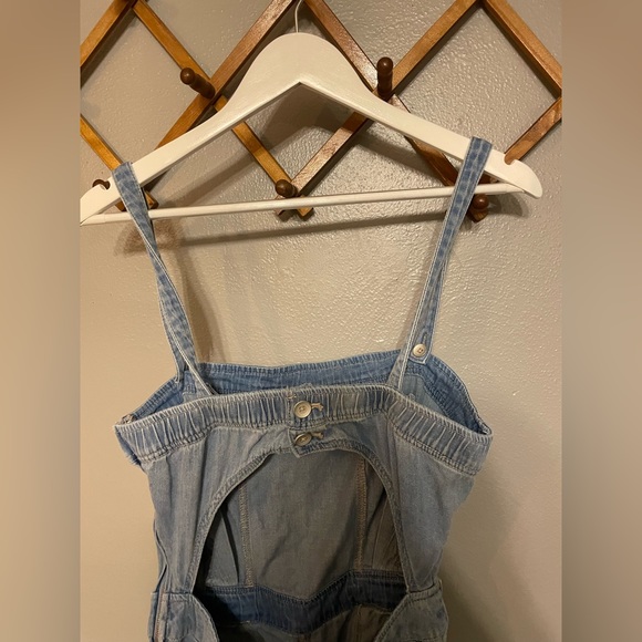 Free People GoWest Denim Overalls Chambray Jumpsuit - Picture 10 of 14